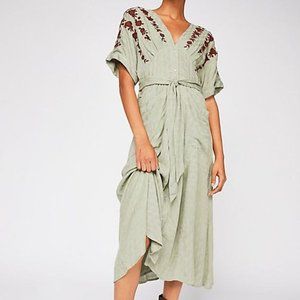 Free People Love To Love You Midi Dress in Rare Mint Green XS